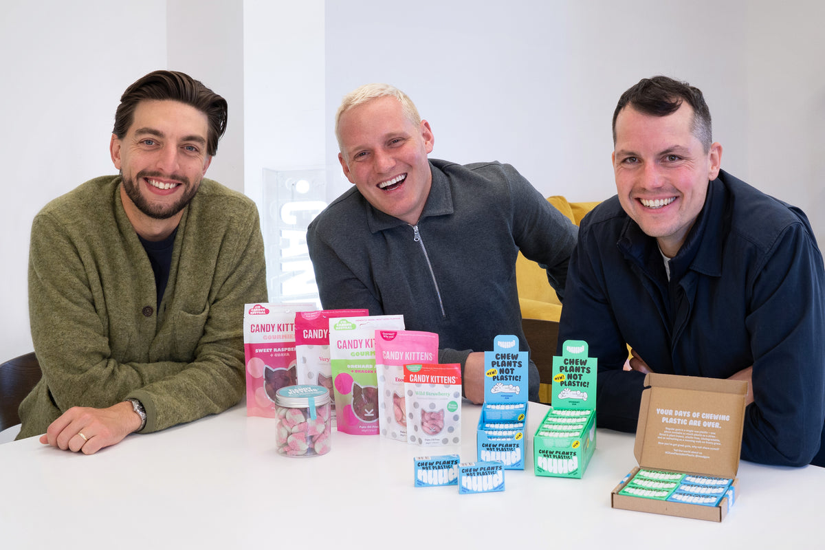 Jamie Laing, Candy Kittens, invest in vegan, plastic free chewing gum