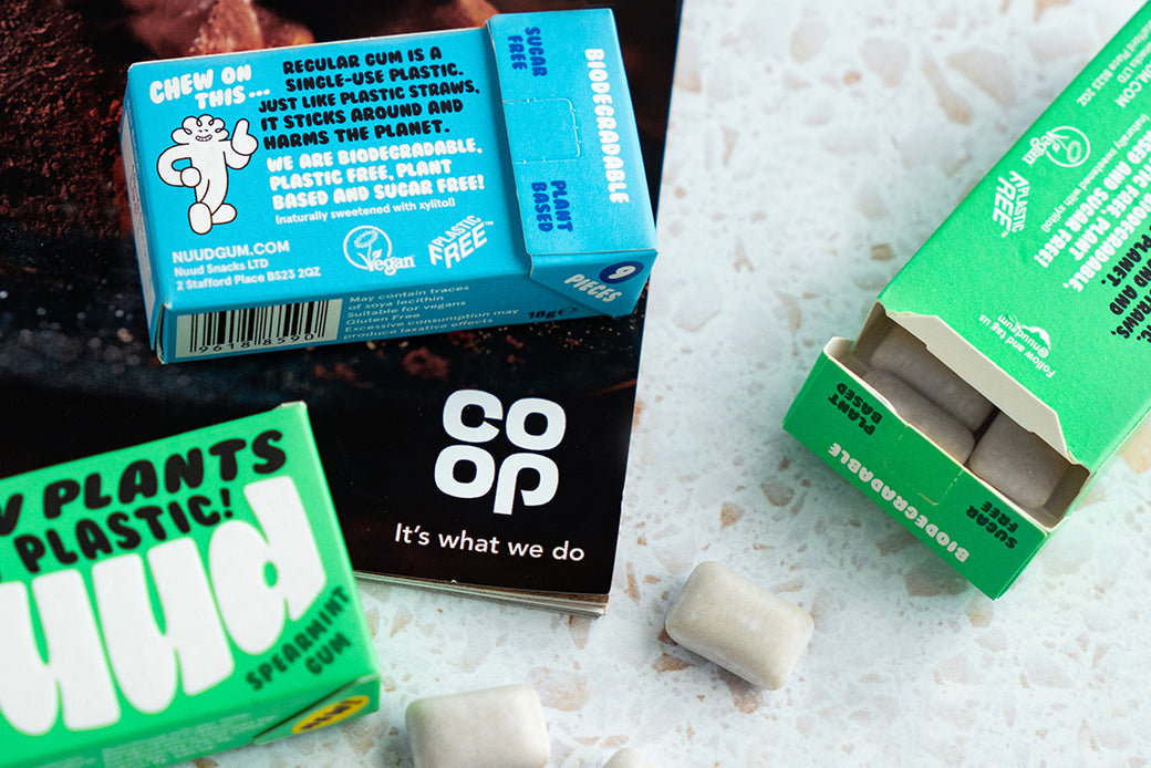 Nuud Gum: Plastic free, plant based and vegan chewing gum has launched in Co-op supermarkets
