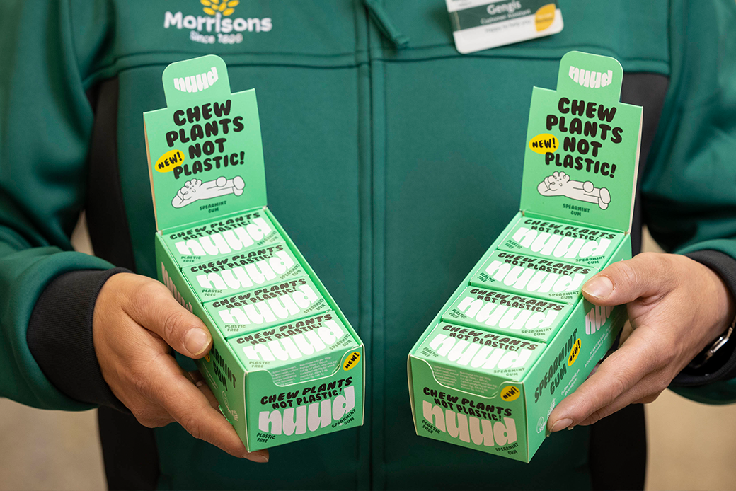 Our plastic free plant based vegan biodegradable chewing gum is now stocked in Morrisons